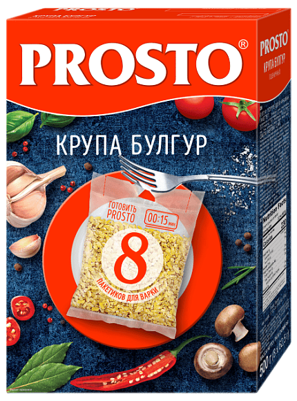 Крупа Булгур, 500г, коробка, PROSTO (12шт)