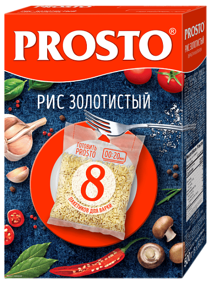 Рис Золотистый, 500г, коробка, PROSTO (12шт)