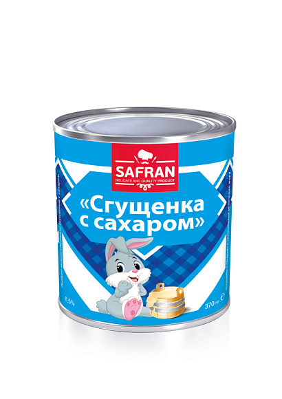 Сгущенка с сах. Начинка конд. 8,5%, 370 г 7А, Сафран