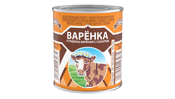 Варёнка. Сгущенка вар. с сах. 4,0%, 370 г 7А, Сметанин