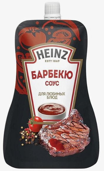 Соус томатный Барбекю, 200г, дойпак, HEINZ (14шт)