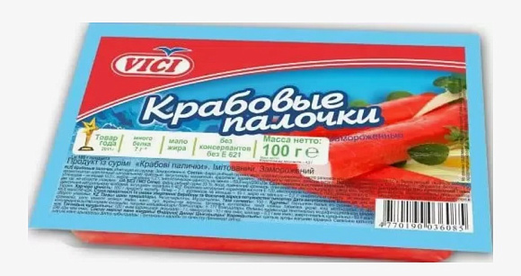 Крабовые палочки, 100г, вакуум, Vici (30шт)