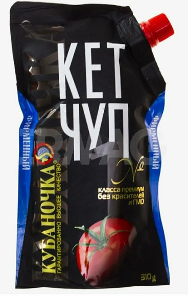 Кетчуп №1 Фирменный, 310г, дойпак, Кубаночка (20шт)