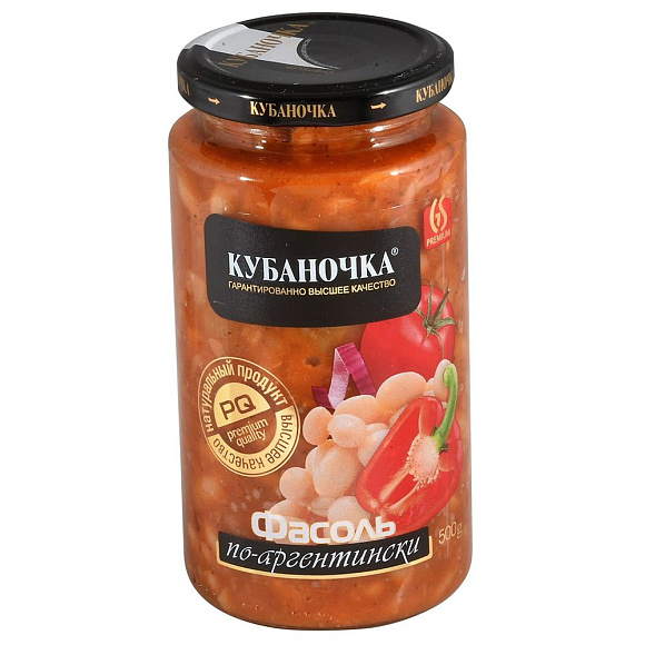 Фасоль По-Аргентински, 500г, ст/б, Кубаночка (12шт)
