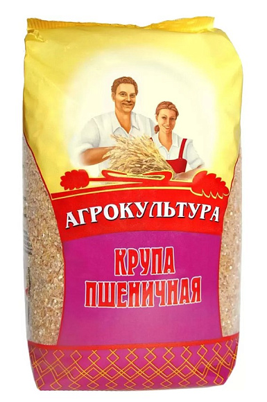 Крупа Пшеничная, 600г, пакет, Агрокультура (12шт)