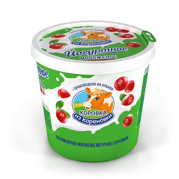 Мороженое кисломолочн. йогуртн. С БРУСН. 6,0%, 80 г стакан бум., КизК