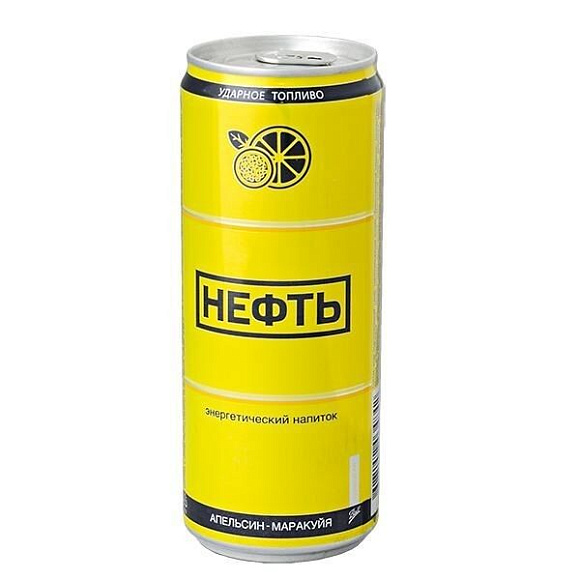 Напиток безалк. газ. тонизирующий (энергетический) Апельсин-Маракуйя, 450мл, ж/б, NEFT (12шт)