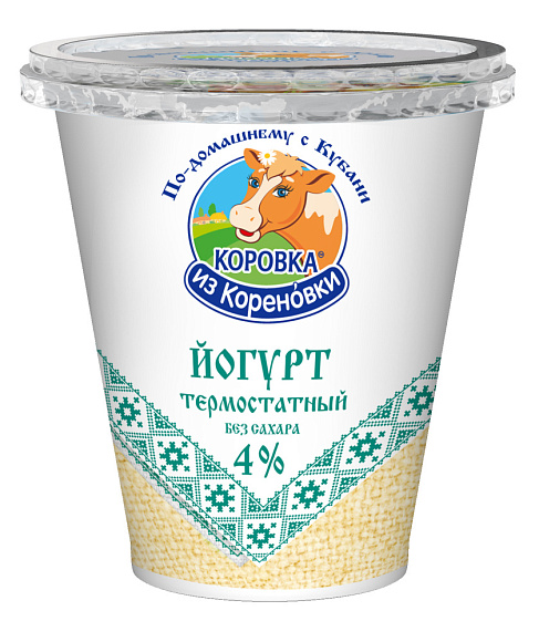 Йогурт 4,0%, термостатн., 300 г стакан ПМ, КизК