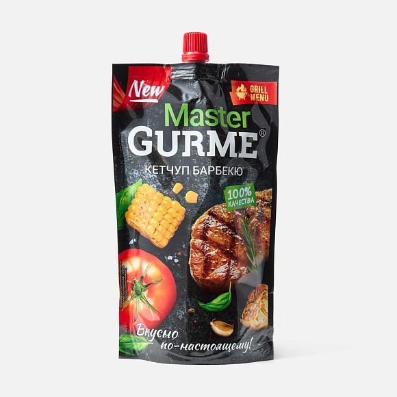 Кетчуп Барбекю, 300г, Дой-пак+, MASTER GURME (24шт)