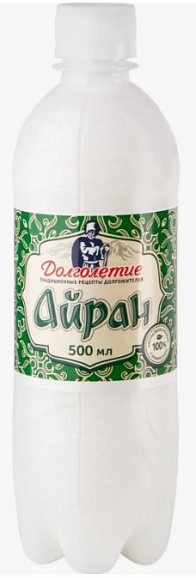 Напиток кисломолочный Айран 0,1 %, 500мл, ПЭТ, Долголетие (12шт)
