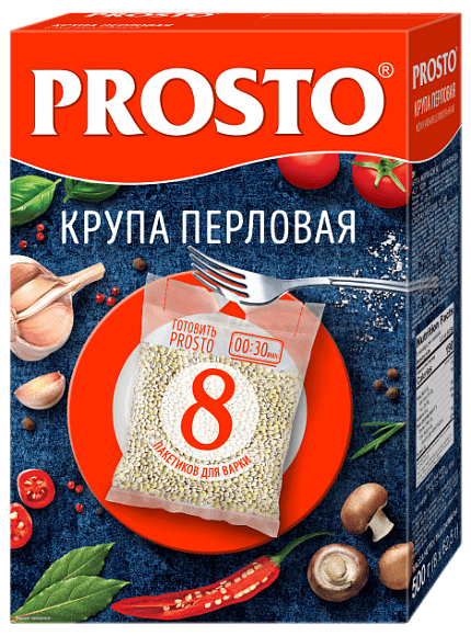 Крупа Перловая, 500г, коробка, PROSTO (12шт)
