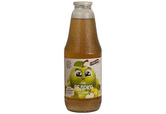 Сок Яблочный, 1000мл, ст.бут. (евро), Стоевъ (6шт)