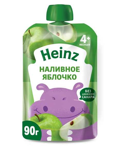 Пюре Наливное яблочко, 90г, пауч, HEINZ (12шт)