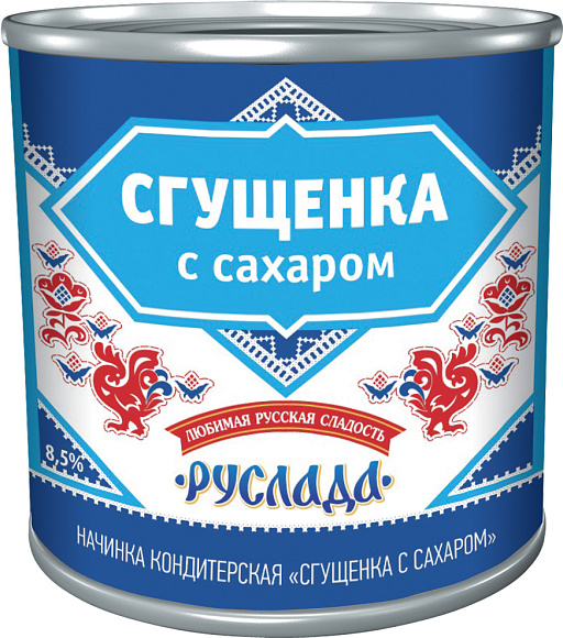 Сгущенка с сах. Начинка конд. 8,5%, 370 г 7А, Руслада