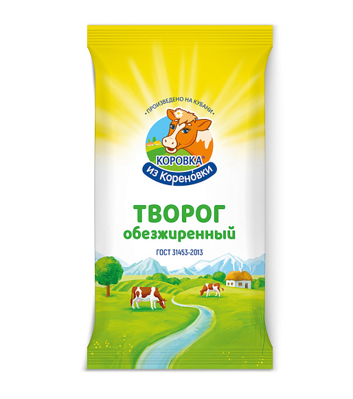 Творог обезжиренн., 180 г флоупак, КизК
