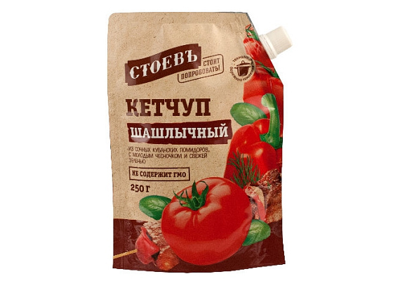 Кетчуп Шашлычный, 250г, дой-пак, Стоевъ (18шт)