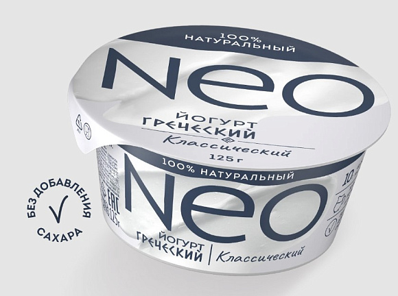Йогурт Греческий 2%, 125г, моностакан, НЕО (8шт)