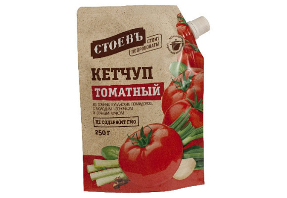 Кетчуп Томатный, 250г, дой-пак, Стоевъ (18шт)
