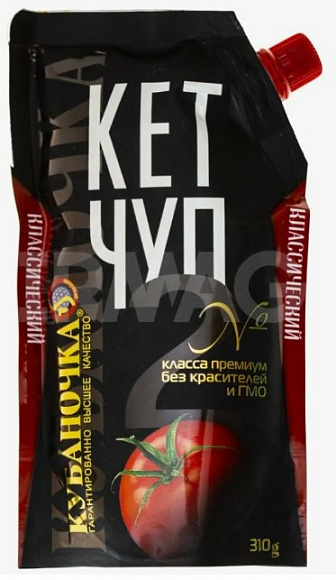 Кетчуп №2 Классический, 310г, дойпак, Кубаночка (20шт)