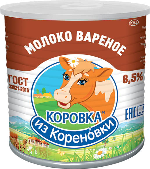 Молоко сгущ. с сах. ВАРЕНОЕ 8,5%, 360 г 7Е+, КизК