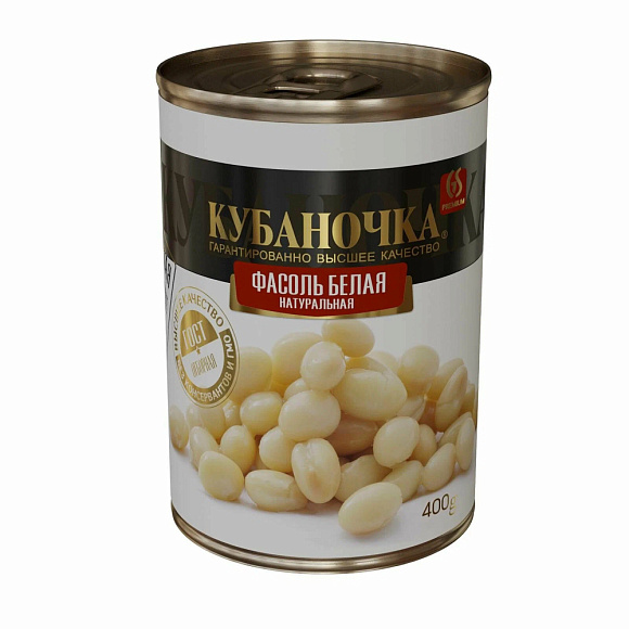 Фасоль с томатном соусе белая, 400г, ж/б, Кубаночка (12шт)
