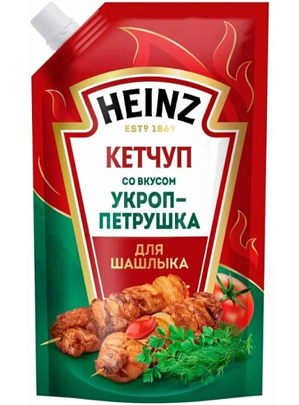 Кетчуп Укроп-Петрушка, 320г, дойпак, HEINZ (16шт)