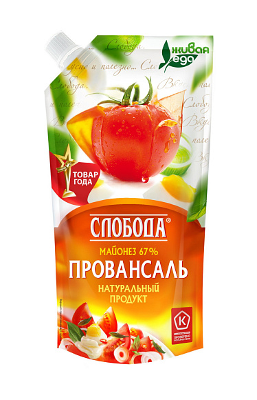 Майонез Провансаль 67%, 200мл, Дой-пак+, Слобода (24шт)