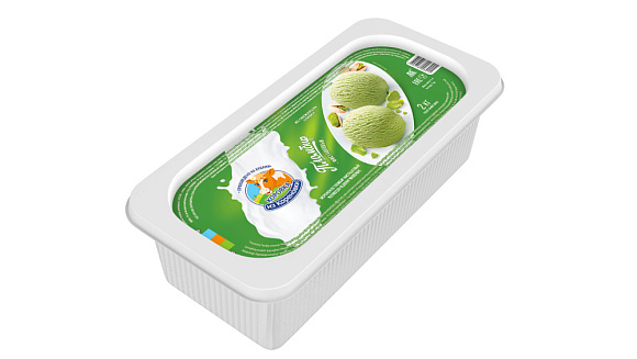Мороженое пломбир фисташк. 15,0%, 2 кг конт., КизК