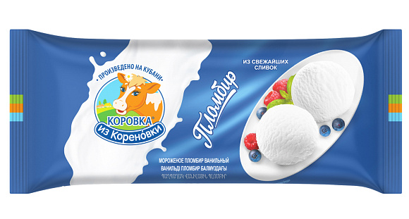 Мороженое пломбир ванильн. 15,0%, 400 г флоупак, КизК