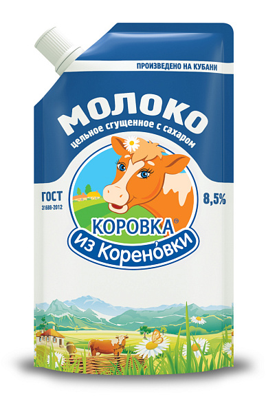 Молоко цельн. сгущ. с сах. 8,5%, 650 г дойпак+, КизК