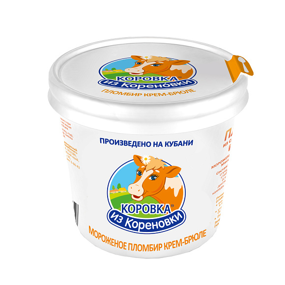 Мороженое пломбир крем-брюле 15,0%, 80 г стакан бум., КизК